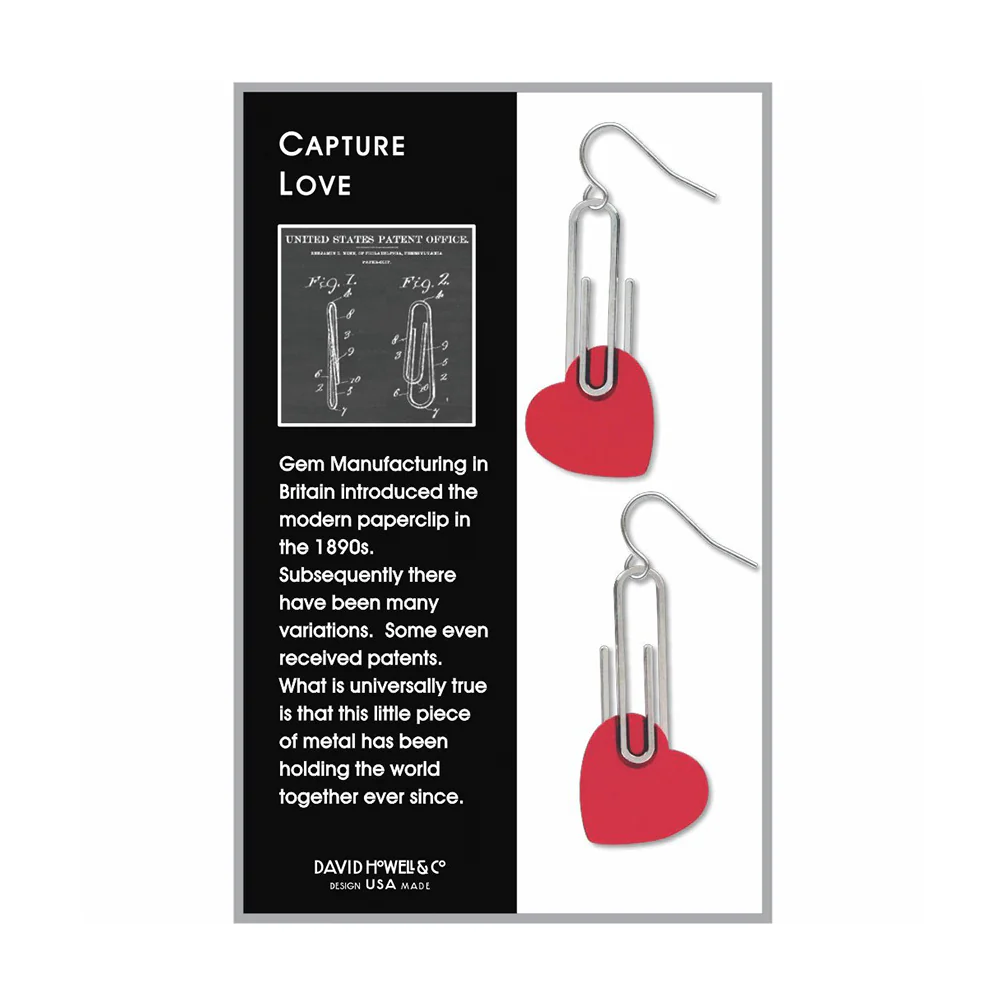 Capture Love Paperclip Heart Earrings - Image 3