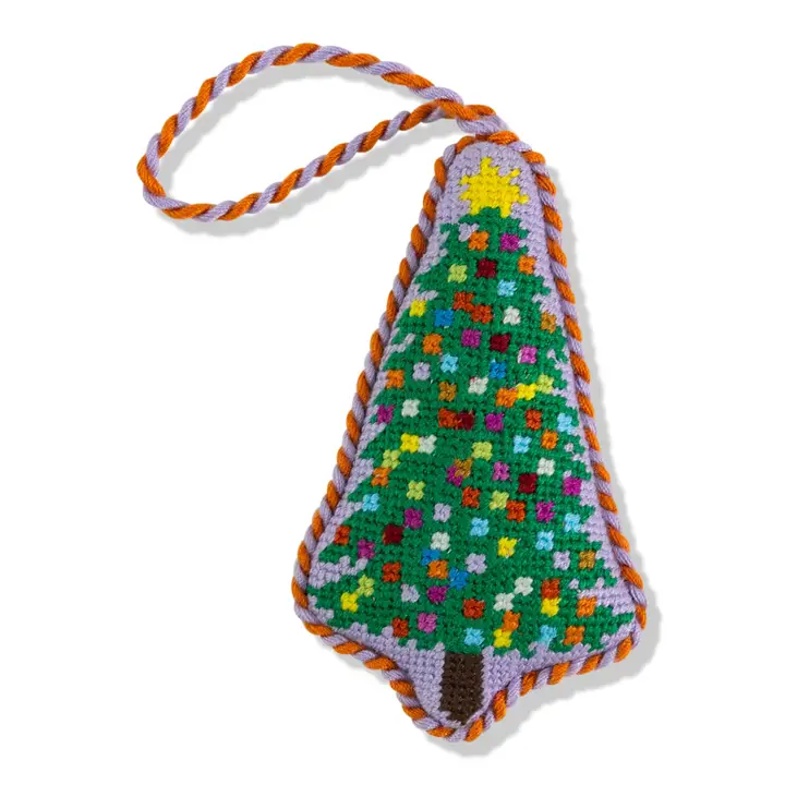 Christmas Tree Needlepoint Icon Ornament - Image 2