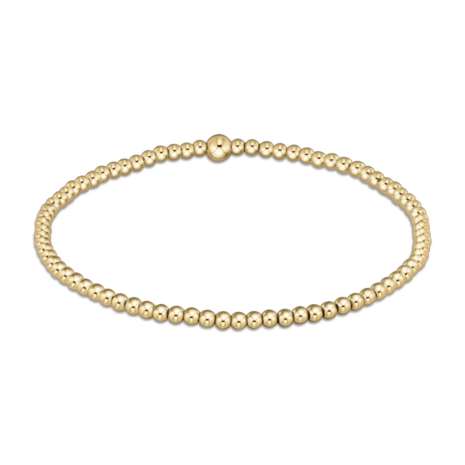 Classic Gold Bead Stackable Bracelet - Image 3