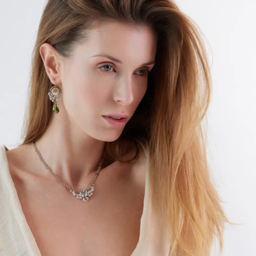 Lace Necklace: Talia in Tourmaline - Image 2
