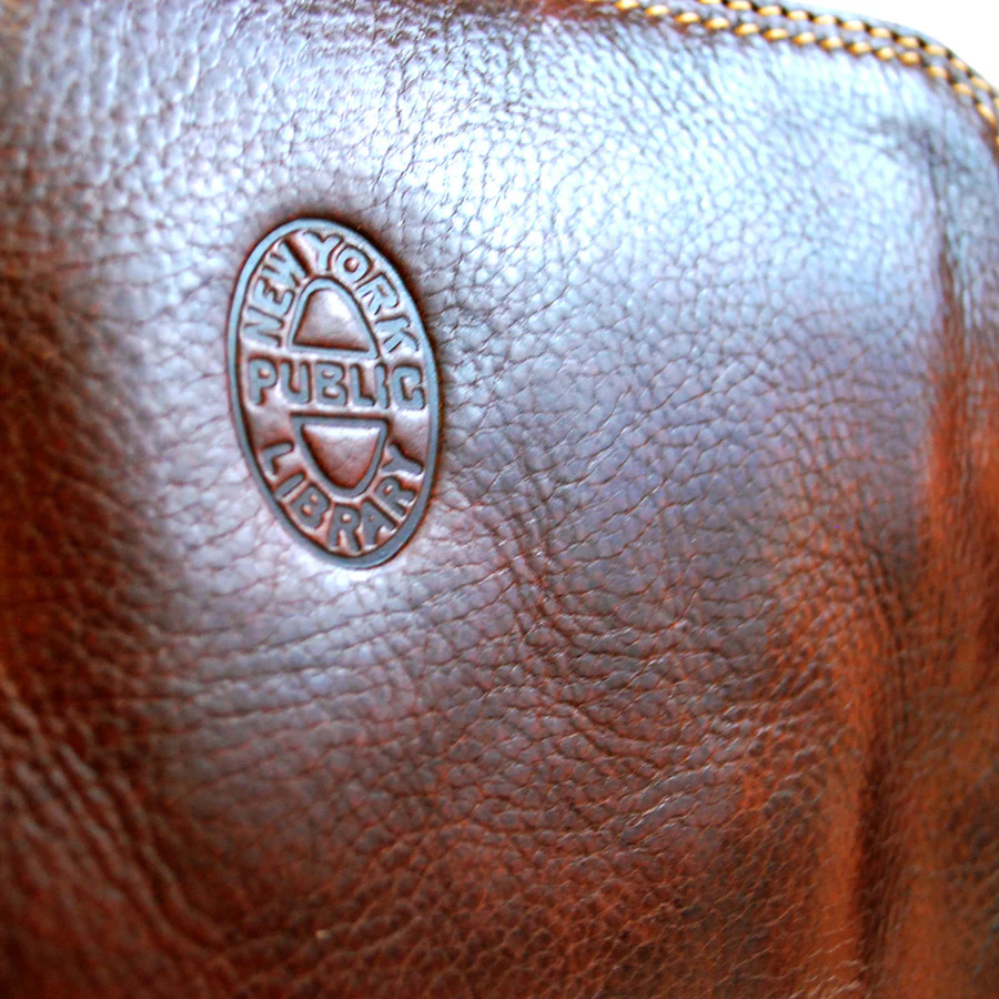 Leather NYPL Bookbinding Stamp Backpack - Image 7
