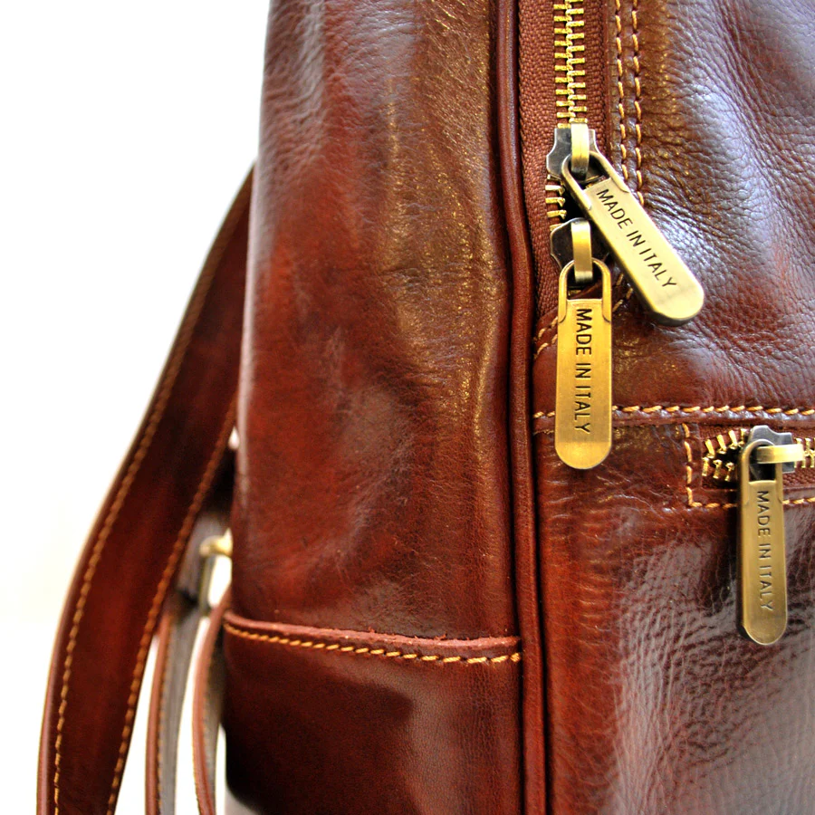 Leather NYPL Bookbinding Stamp Backpack - Image 8
