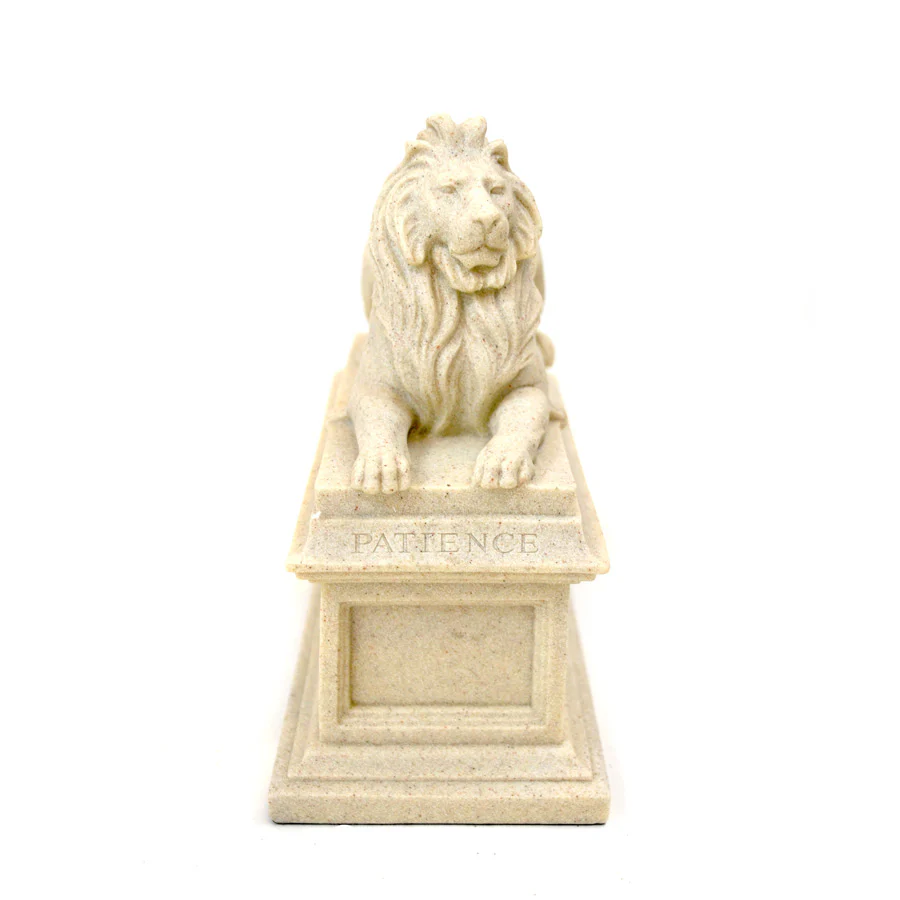 Library Lion Patience Sculpture - Image 2