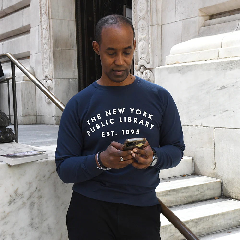 Navy NYPL Midweight 1895 Sweatshirt - Image 4