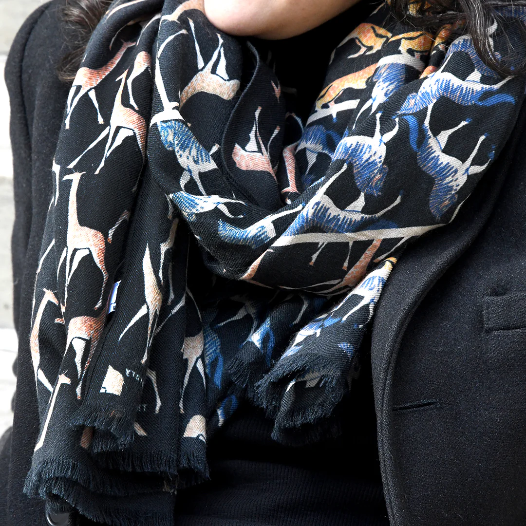 NYPL Animals Wool and Silk Blend Scarf - Image 3