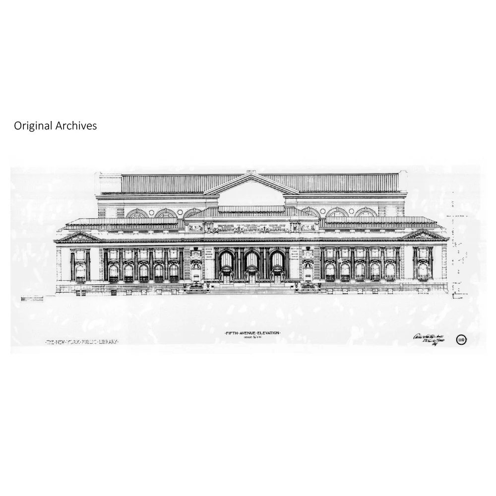 NYPL Architecture Black & White Scarf - Image 11