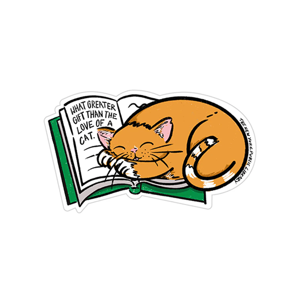 NYPL Cat Sticker - Image 2