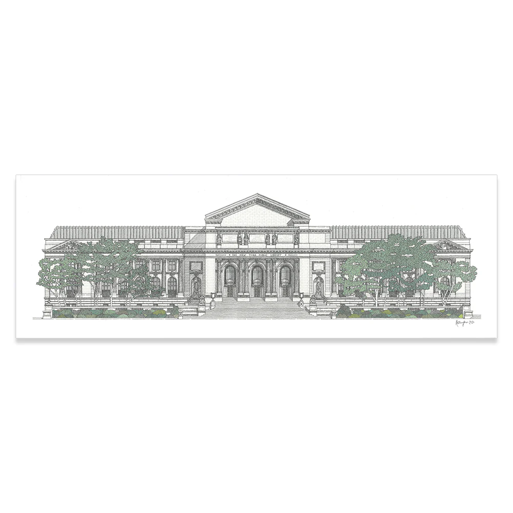 NYPL Katherine Jones Building Panoramic Postcard - Image 2