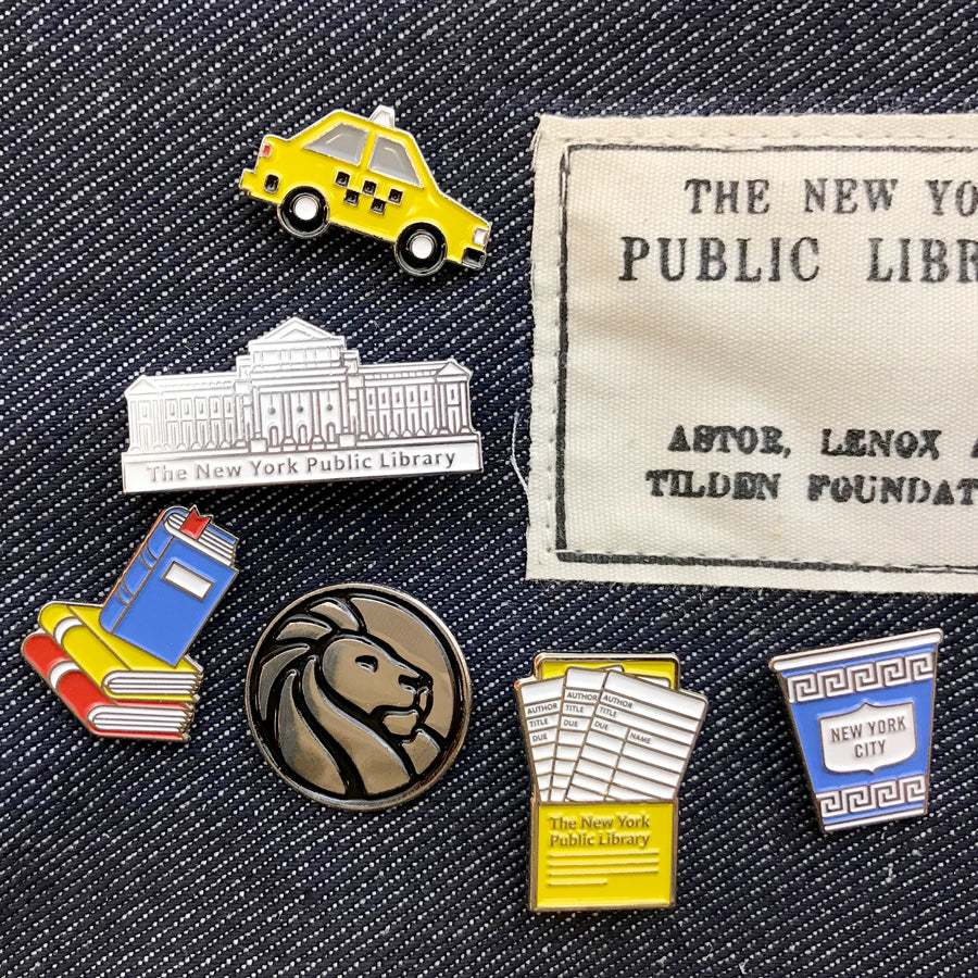 NYPL Library Card Enamel Pin - Image 3