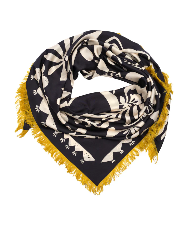 Park Paisley Oversized Silk Square Scarf - Image 3