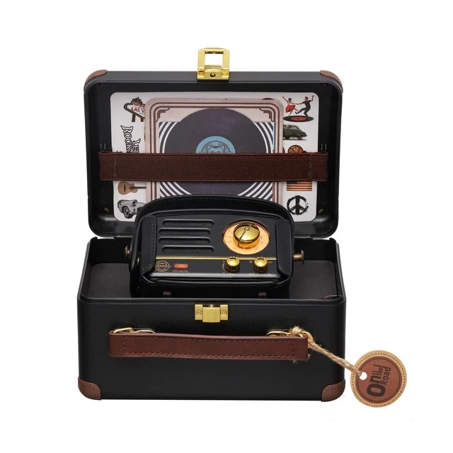 Metal Black Retro Mini Radio / Bluetooth Speaker - Image 5
