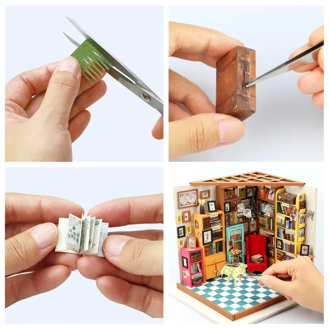 Sam's Study DIY Dollhouse Miniature Kit - Image 9